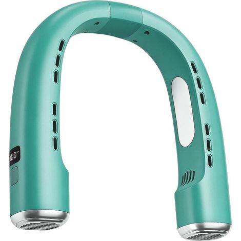 Tragbarer Nackenventilator, 5 Geschwindigkeitsstufen, leise, ohne Rotorblätter Wiederaufladbarer Ventilator für Geburtstage, Kreuzfahrten, Outdoor-Aktivitäten, Auto, Sommer und Camping (1/5)