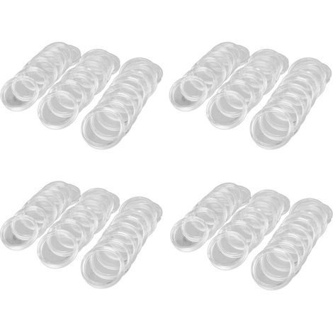 400 Stück 21 mm runde, transparente Kunststoff-Münzbeutel in Kapselform, Aufbewahrungsboxen, transparente runde Präsentationsboxen für Münzbeutel (1/4)