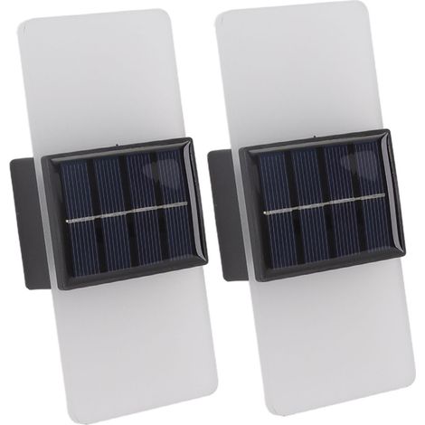 Applique murale solaire, lumière blanc chaud, haute luminosité, respectueuse de l'environnement, pour murs et clôtures de cour. (1/5)