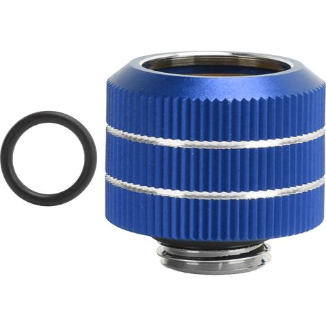 Raccords rapides antivol 20kg pour tube rigide refroidissement PC, vis HYGKNB16MM bleu, fixation rapide anti-chute 16mm (1/5)