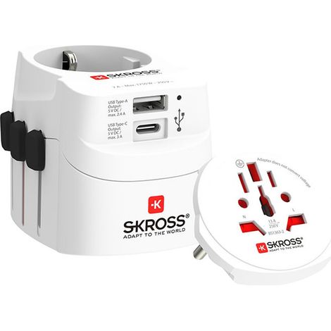 Set 2 multi adaptadores de viaje skross 1302472 (1/4)