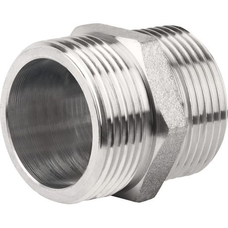 BOUTTÉ Mamelon égal inox 316L double mâle 50x60 de longueur 44 mm ACS
