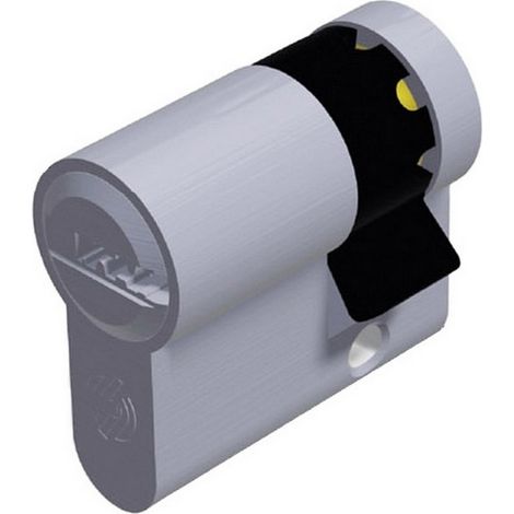 1PZ MEZZO CILINDRO CROMO SATINATO K2 3 chiavi mm. 40 (30+10) (1/2)