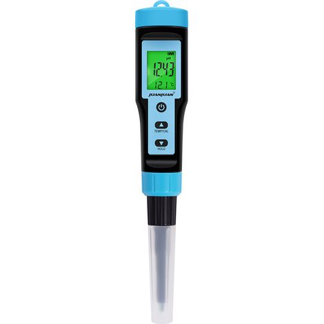 Medidor de pH digital de alta precisión (tamaño bolígrafo) para alimentos, uso doméstico, agua potable, piscinas y suelos (rango de 0,00 a 14), color azul. (1/5)
