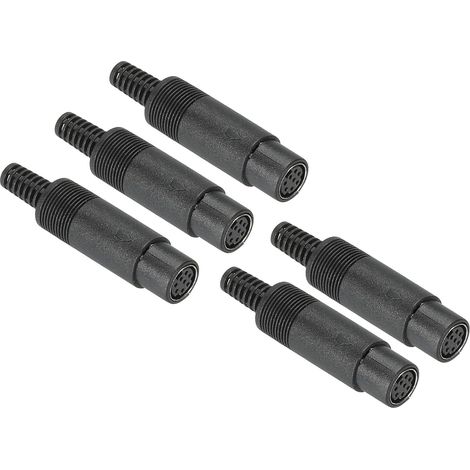 S-Vidéo DIN Mini Femelle Prise 8 Broche Signal Transmission pour TV, Lecteur DVD Paquet de 5 (1/4)