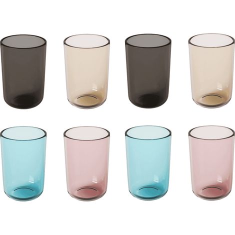 8 Gobelets en plastique, incassables sans BPA, 4 couleurs, pour maison et fête (1/5)