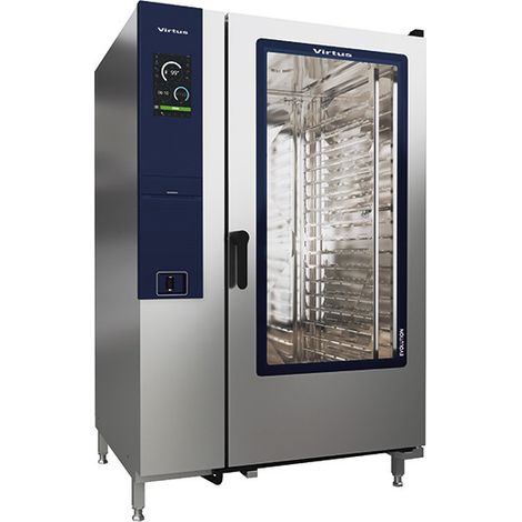 Four Mixte Électrique à Vapeur Avec Chauffe-Eau Et Système De Nettoyage Automatique, 20X GN 2/1 - Virtus - AIC0045/FN