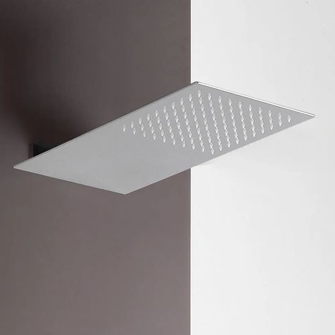 Soffione doccia a sbalzo slim 25x52 cm cromato in acciaio inox (1/5)