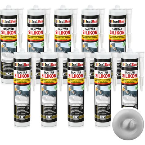IsolBau Higiénico Silicona Gris Claro Higiénico Silicona 10 x 300ml (1/5)