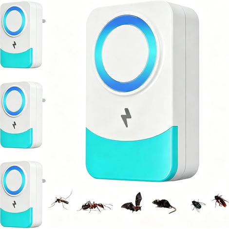 4 pièces répulsif ultrasonore antiparasitaire, anti souris insectes (1/5)