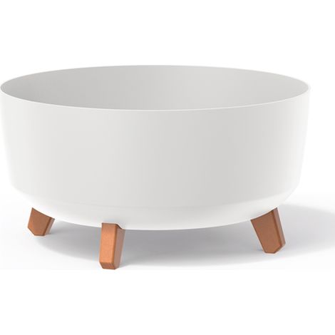 Macetero color blanco,sin depósito GRACIA de 38x38x19,5 cm, capacidad de 14,3L