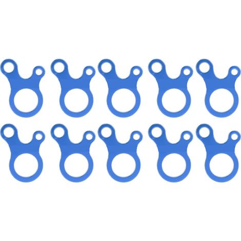 Serre-câble à 3 trous pour corde, réglable pour tente, camping, randonnée et activités extérieures - Bleu (1/5)