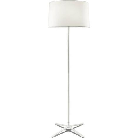 Leds-C4 GROK - Lampadaire à 3 ampoules avec abat-jour en tissu blanc, E27