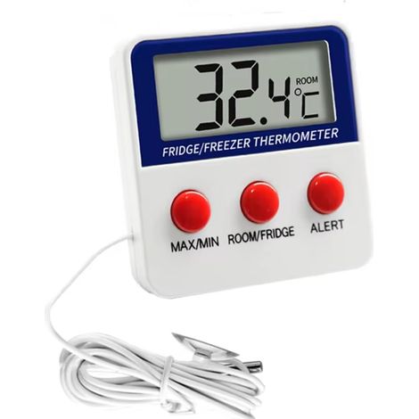 Digitales Thermometer mit Min-/Max-Temperaturaufzeichnung und Hoch-/Niedrig-Alarm