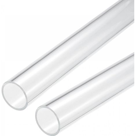Acrylique Tuyau Transparent Rigide Rond Tube 31mm ID 35mm OD 10" pour Lampes et Lanternes, Eau refroidisement Système 2pcs (1/5)