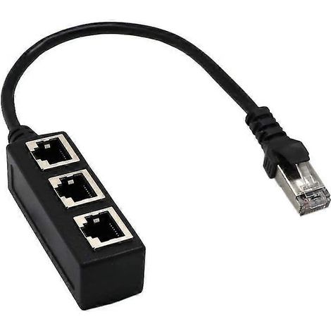 Câble adaptateur Ethernet, répartiteur de câble réseau 1 vers 3 ports, rallonge Ethernet (1/3)