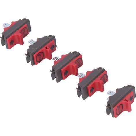 Interrupteur d'arrêt moteur pour tronçonneuse (5 pièces) avec boîtier ABS 503718201, compatible avec les modèles Husqvarna 365, 371, 372 et 336. (1/5)