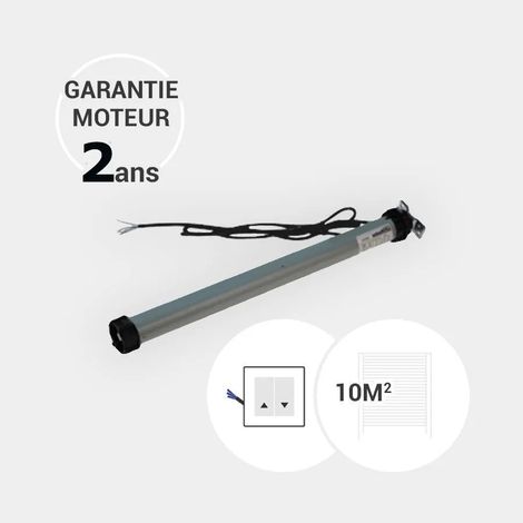 Moteur filaire 20 Nm de volet roulant pour tablier de 10 m² maximum (axe Octogonal de 60 mm)