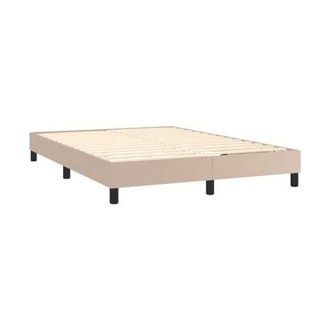 Sommier champignon avec matelas lumineux LED, couleur cappuccino, 140 × 200 cm, éclairage led d’ambiance, pour chambre, décor moderne, facile à assembler (1/5)