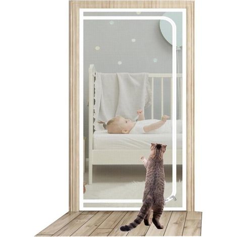 Porte De Balcon for Chat 80Cmx210Cm,Moustiquaire Épaisse for Salon,Chambre À Coucher,Cuisine,Terrasse,Porte Moustiquaire Résistante (1/4)