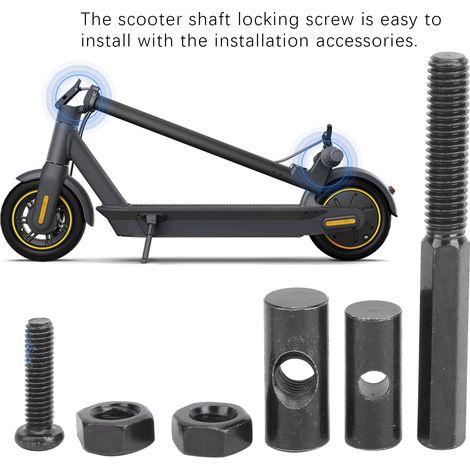 Kit di viti di bloccaggio dell'albero in acciaio al carbonio per monopattino elettrico MAX G30, asta di trazione pieghevole. (1/5)