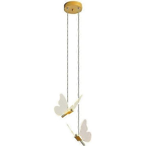Suspension LED papillon style nordique doré, lampe de chevet pour salon ou chambre à coucher B bs (1/5)