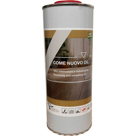 il n1 - COME NUOVO OIL - Olio INTERNO / ESTERNO per parquet - manutenzione senza rischio, a base di oli vegetali e cere pregiate - Di Eternal Parquet-flacone da 1 litro