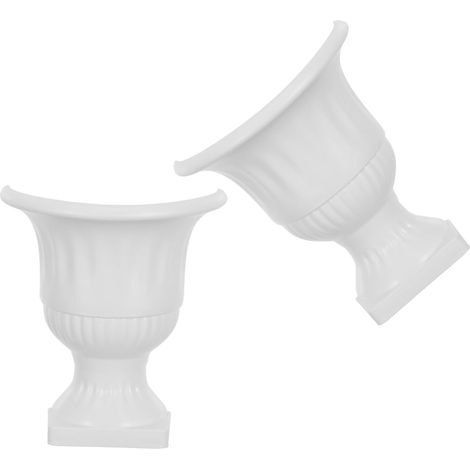 Lot de 2 jardinières murales en plastique clair style vintage français, idéales (1/5)