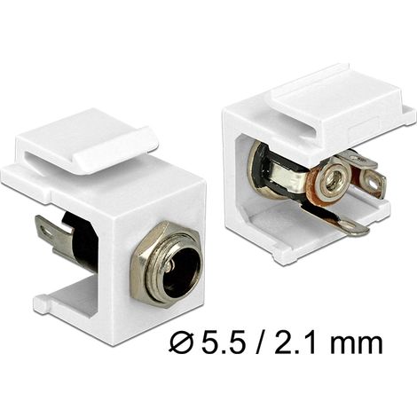 Keystone module dc 5.5 x 2.1mm female  solder lug