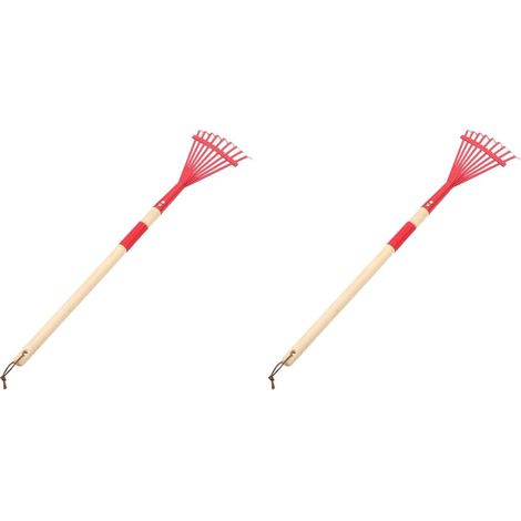 Lot De 2 Râteaux À Quatre Dents en Acier pour Désherber Creuser Désherber Jardiner Cultiver À La Main Outil Agricole De Jardinage