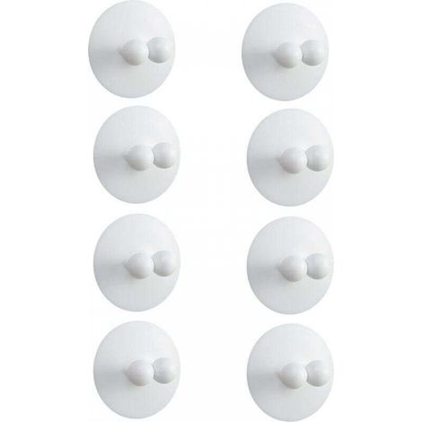 8 Pcs Support de Brosse à Dents,Porte Brosse à Dents Ventouse,Porte-Brosse à Dents Mural en Silicone,sans Poinçonnage Convient pour Brosse à Dents Serviette Rasoir Boule de Bain (Blanc) (1/4)