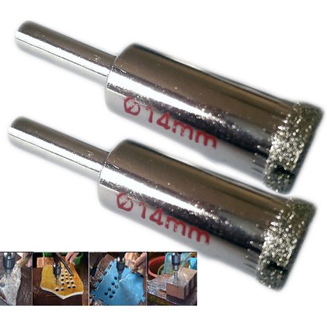 Trade Shop - Punta De Taladro De Diamante Para Azulejos Porcelánico Mármol Cerámico ø 14mm -
