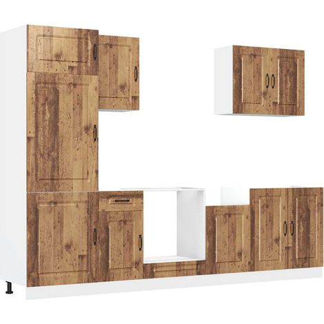 Maison Exclusive - Mueble cocina Kalmar madera vieja 7 pzas mader
