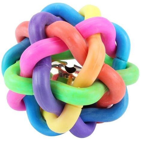 Pet Bite Toy, Professional Heavy Duty Colorful Bell Ball, for Dog and Cat (1/5)