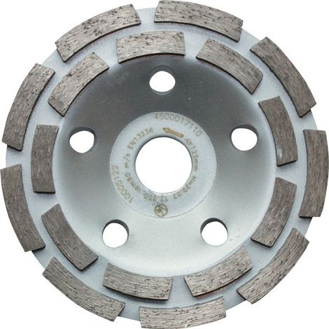 Mola diamantata a tazza 180mm per cemento e granito 22,23mm doppia fila PROMAT