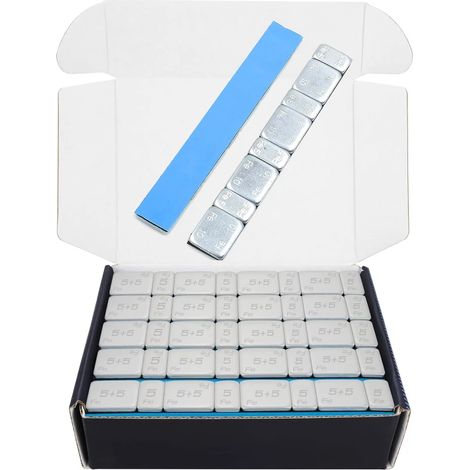 JUEGO 50 TIRAS CONTRAPESAS ADHESIVAS PARA EQUILIBRADO DE RUEDAS  TIRA 60 GRAMOS (1/5)