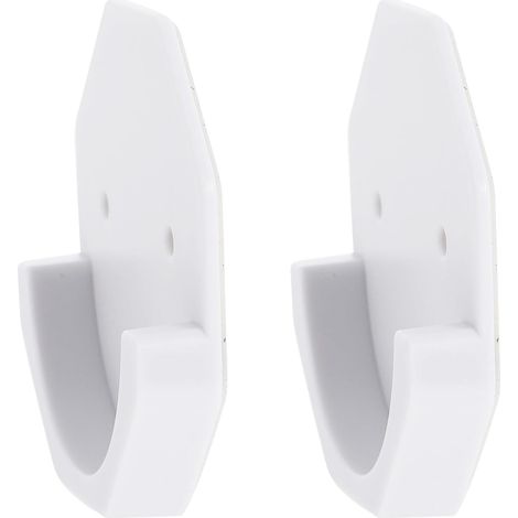Support de Tringle à Rideaux Stabilité et Facile à Nettoyer Design Simple et Élégant en Abs Blanc, Lot de 2 Pièces pour Tringles de Fenêtre ou Bain (1/5)