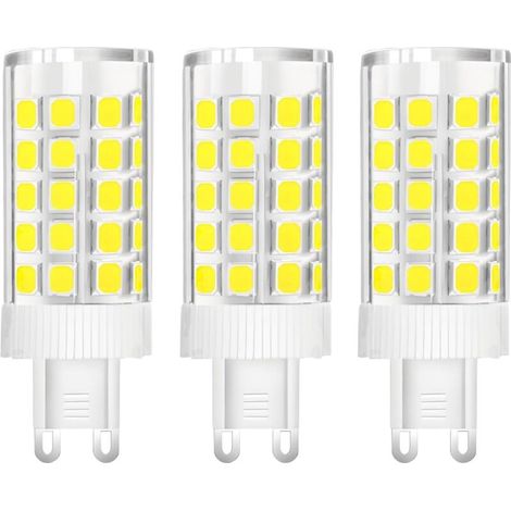 Lot de 3 Ampoules LED G9 10W Équivalent Halogène 150W, 86 LED, 1000Lm, Angle de faisceau 360°, Ultra Lumineuses, AC220-240V, Non Dimmable, Blanc Froid 6500K [Classe énergétique B]