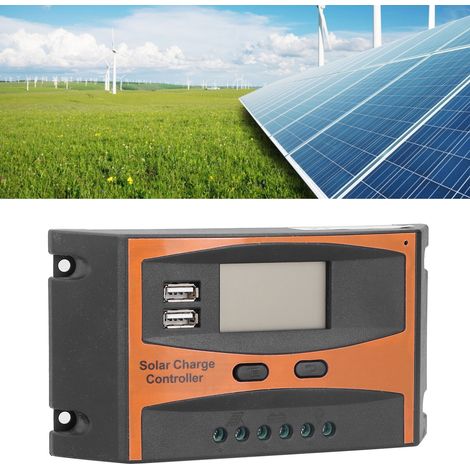 Contrôleur de charge pour panneaux photovoltaïques 12 V/24 V, contrôleur d'éclairage public solaire 60 A (1/5)