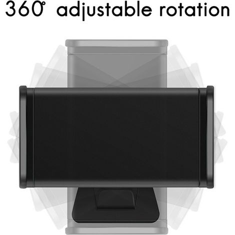 Available in 1 color: Black Material: ABS Car rear seat bracket with phone/tablet holder on the back. (1/4)