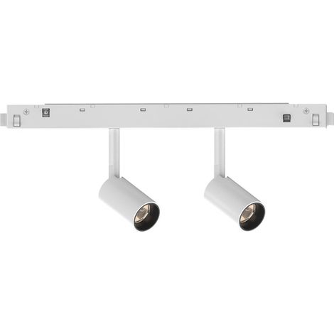 Proiettore Regolabile Dali Ego Alluminio Bianco 2 Luci Led 5W 3000K Luce Calda (1/2)