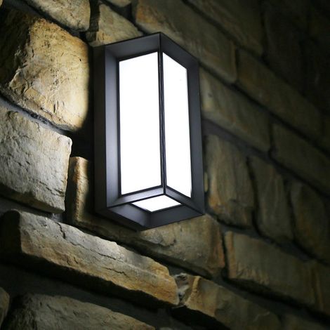 6000K Applique Murale Extérieur,12W Aluminium Applique Exterieur LED Lampe Exterieur Appliques étanche IP65 Anthracite Eclairage Décoration Lumière Pour Cour Jardin Terrasse Proche Mur Pathway