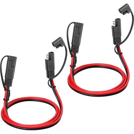 Lot de 2 Câble Extension SAE Vers SAE 10AWG, Connecteur Rapide Étanche 60CM, Pour Batterie 12V Véhicule (1/5)
