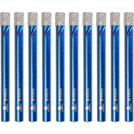 Forets Mèches Diamant Carrelage 6mm - Foret Céramique pour Porcelaine,Céramique, Granit,Carrelage(10 Pièces) (1/5)