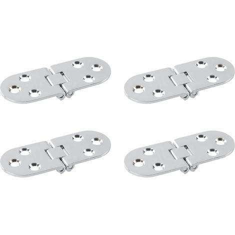 (4Pcs)Folding Hinges Table Hinges Folding Furniture Hinge Hinges Folding Table Hinges Zinc Alloy Hinge with (1/5)