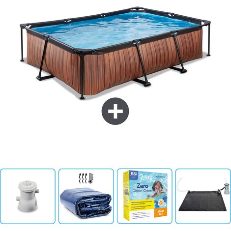 Exit-toys Piscina Exit Rettangolare - Effetto legno - 300x200x65 cm - 7-pezzi  SCB11 (1/5)