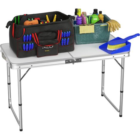 Mesa plegable de aluminio para camping, ideal para la playa, el jardín, picnics, barbacoas, viajes y terrazas, tanto para interiores como para exteriores.