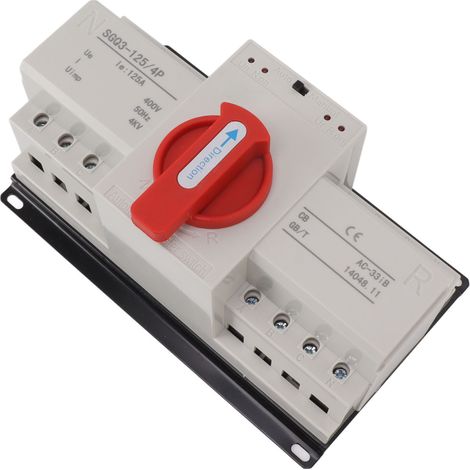 Commutateur de transfert automatique à double alimentation, mode automatique/manuel, pour la construction résidentielle, 400 V, 125 A, classe CB (1/5)