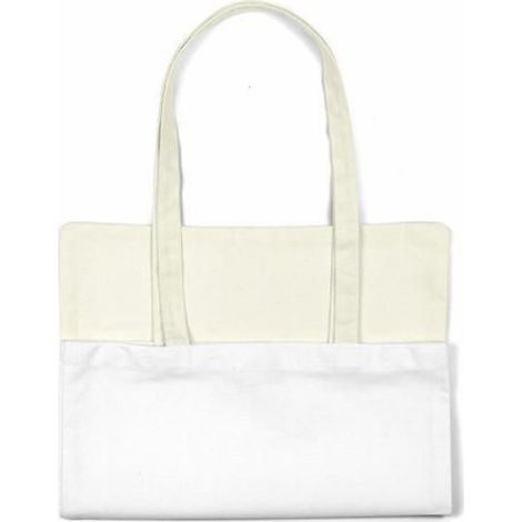 Sac shopping - Bonamaison - Designs différents - Coton - 48x55 cm - Porté épaule (1/4)
