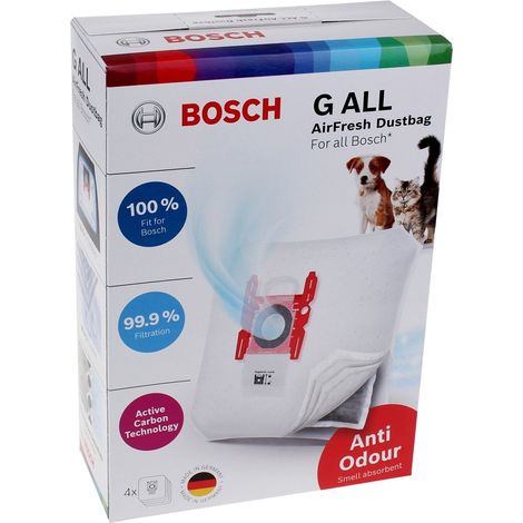 Bosch - bolsas de aspiradora antiolor 4pcs - 17002915 - 4242005494798